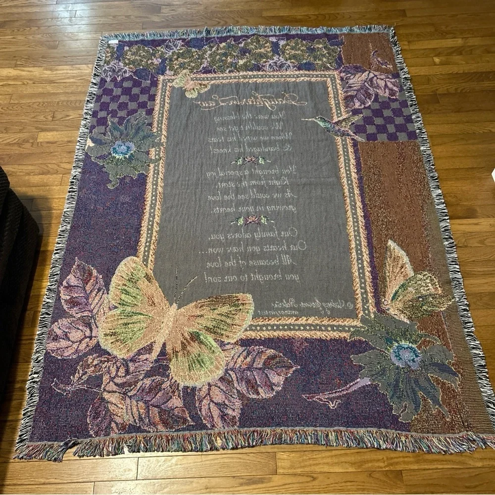 Pure Country Weavers Tapestry Throw Blanket Cotton NCarolina USA Daughter In Law